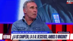Marcelo Espina cree espera que la U no descienda.