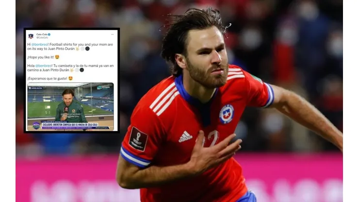 Colo Colo envía regalo a Ben Brereton