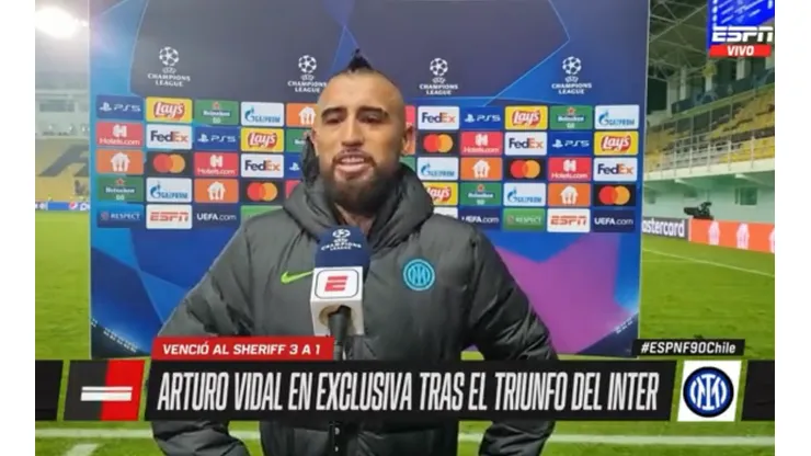 Arturo Vidal se mentaliza en pelear la Champions con el Inter.