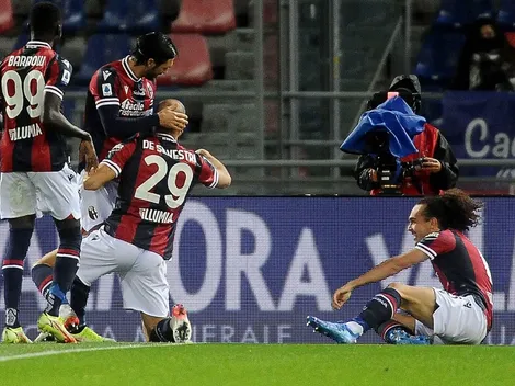 Gary Medel participa en gol clave para el triunfo del Bologna ante el Cagliari
