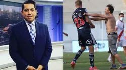 A Herrera no le gustó que los hinchas ingresaran a la cancha.