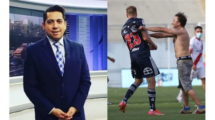 A Herrera no le gustó que los hinchas ingresaran a la cancha.
