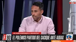 Valdivia lamenta que se haya disputado el partido en Rancagua.