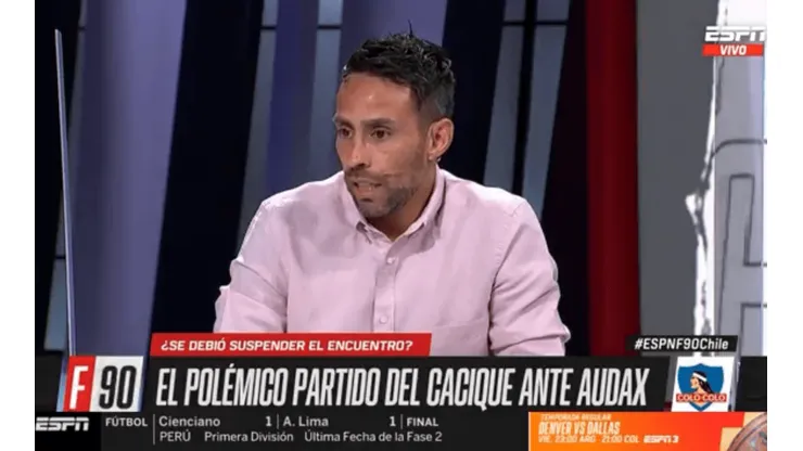 Valdivia lamenta que se haya disputado el partido en Rancagua.