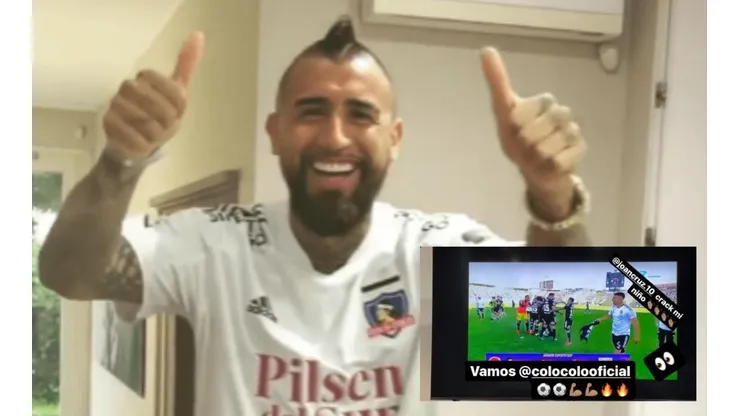 Arturo Vidal felicita a Joan Cruz