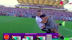 Morales y Quinteros protagonizan divertida celebración en triunfo albo.