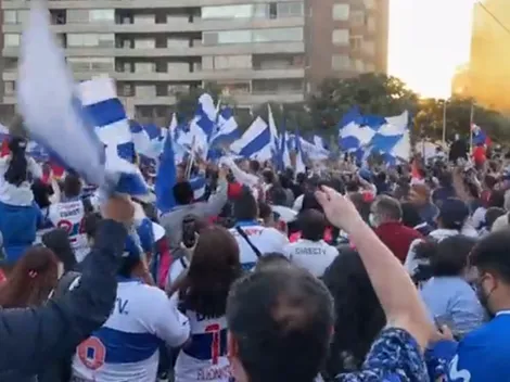 Hinchas cruzados realizan banderazo en apoyo al plantel de la UC