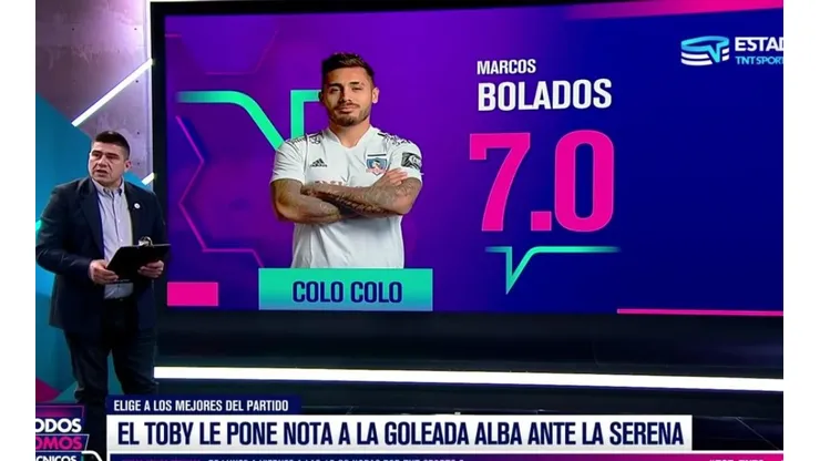 Vega le dio la nota máxima a Marcos Bolados en Colo Colo.