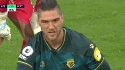 La cara de tristeza y desazón de Sierralta al sentir el pinchazo.