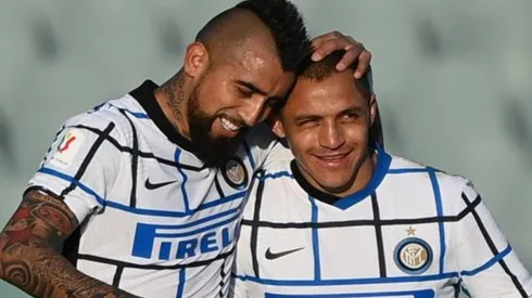 Alexis Sánchez y Arturo Vidal en la convocatoria del Inter para enfrentar a Sassuolo.