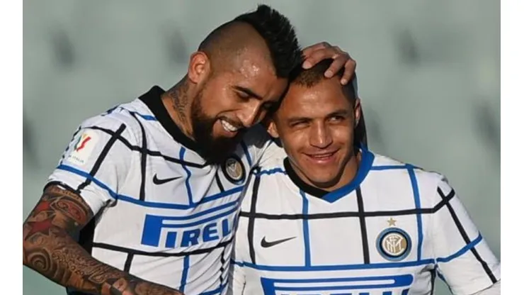 Alexis Sánchez y Arturo Vidal en la convocatoria del Inter para enfrentar a Sassuolo.