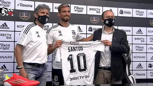 Christian Santos fue presentado como refuerzo de Colo Colo