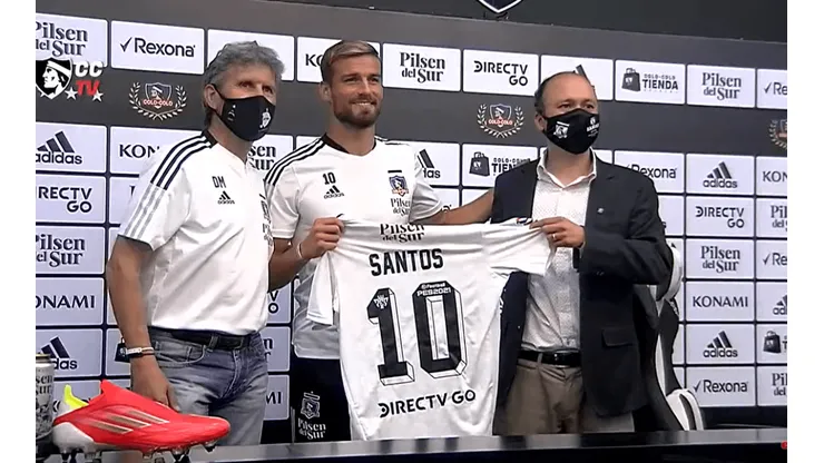 Christian Santos fue presentado como refuerzo de Colo Colo