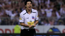 Jaime Valdés en su primer gol con la camiseta de Colo Colo.