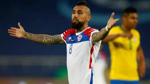 Vidal ya tuvo su primer entrenamiento de cara al partido ante Brasil