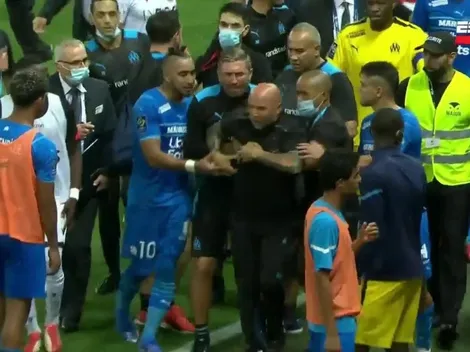 Sampaoli se descontrola tras invasión a la cancha de hinchas del Niza