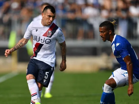 Gary Medel no pudo evitar la eliminación del Bologna en Copa Italia