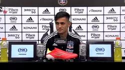 El extremo conversó en conferencia de prensa en el Estadio Monumental