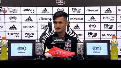 El extremo conversó en conferencia de prensa en el Estadio Monumental