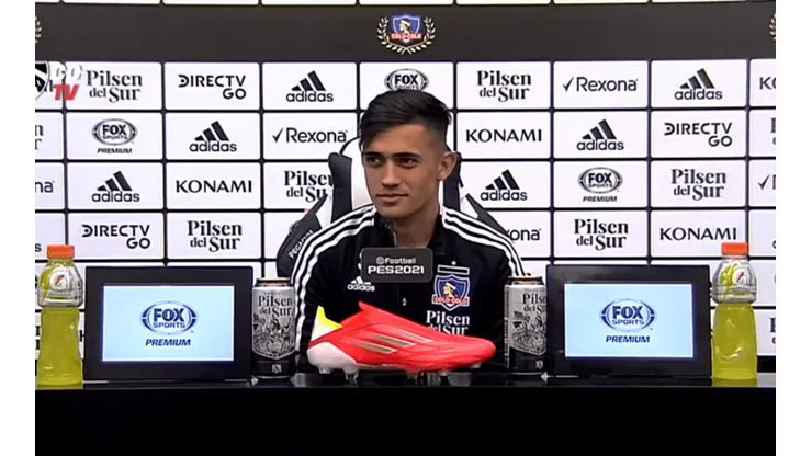 El extremo conversó en conferencia de prensa en el Estadio Monumental