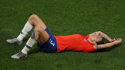 Carla Guerrero no aguantó las lágrimas en el himno (Foto archivo).