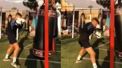 Leonardo Gil en su faceta de boxeador