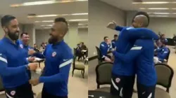 Como en los viejos tiempos, Claudio Bravo y Arturo Vidal se volvieron a abrazar.