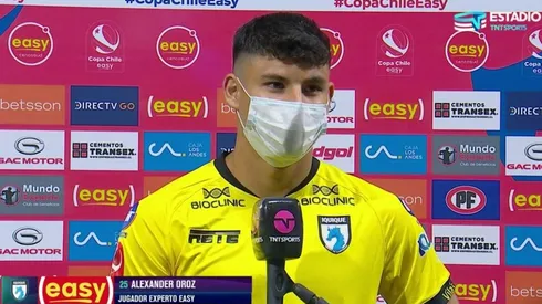 Alexander Oroz analizó el encuentro y se mostró feliz por Luciano Arriagada.