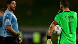 Claudio Bravo y Luis Suárez se reencontraron en Cuiabá.