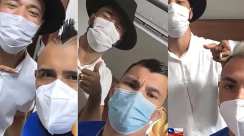 Peluquero visita a jugadores de La Roja