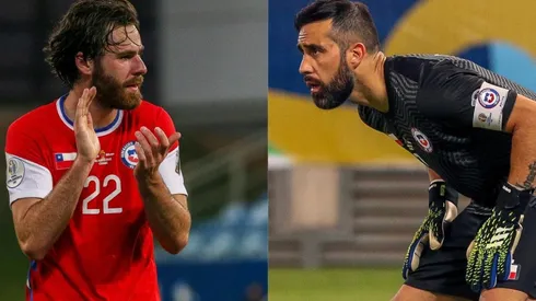 Ben Brereton recibe felicitaciones de Claudio Bravo