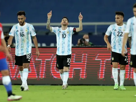 Lionel Messi anotó el 1-0 con un golazo para Argentina