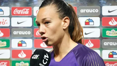 Cristiane Endler habló en la previa del Chile vs. Alemania. (Foto: Agencia UNO)