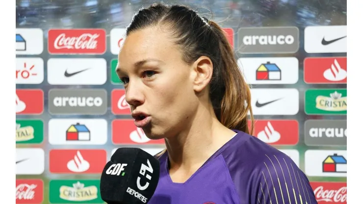 Cristiane Endler habló en la previa del Chile vs. Alemania. (Foto: Agencia UNO)