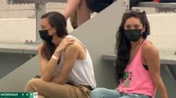 Christiane Endler y Sofía Orozco fueron a alentar a Cristian Garin