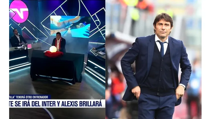 Marcelo Vega anticipó la salida de Antonio Conte del Inter de Milán (Foto: TNT Sports y Getty)