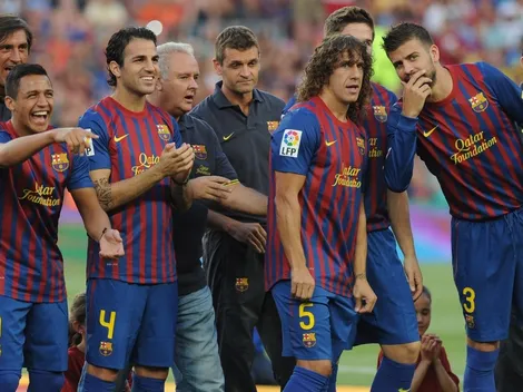 Alexis Sánchez compartió con Carles Puyol previo a su viaje a Chile