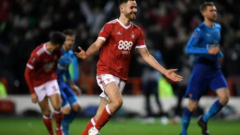 Ben Brereton celebrando un gol que le convirtió al Arsenal en 2018. (Foto: Getty Images)