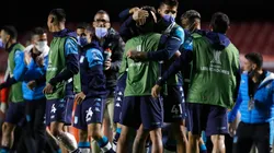 Arias, Mena y Díaz en octavos de final de la Copa Libertadores con Racing Club. (Foto: Getty Images)