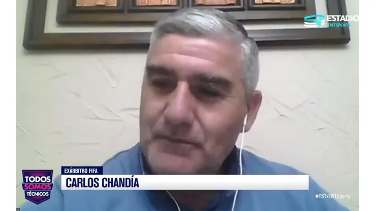 Carlos Chandía cree que sí hubo penal a favor de Colo Colo. Foto: TNT Sports