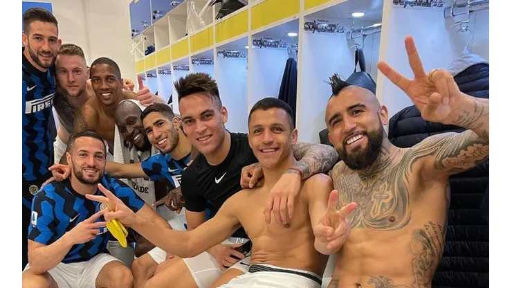 El cariñoso saludo de Arturo Vidal a su hijo con figuras del Inter.