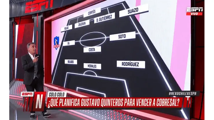 Marcelo Espina analiza el once de Quinteros frente a Cobresal