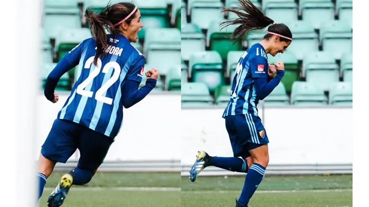 Daniela Zamora anotó el gol del empate 2-2 del Djugardens IF en Suecia justo antes del final.