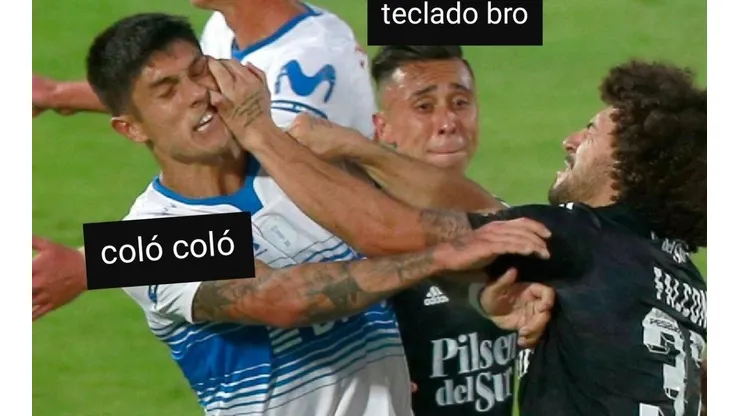 La cuenta no oficial de Colo Colo en inglés también se subió a la tendencia viral con memes de Maxi Falcón