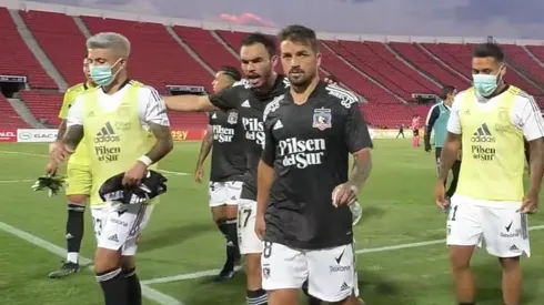 Gabriel Suazo animó a sus compañeros tras la derrota de Colo Colo