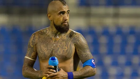 Arturo Vidal aprovechó su recuperación para observar el partido de la Copa Libertadores Femenina