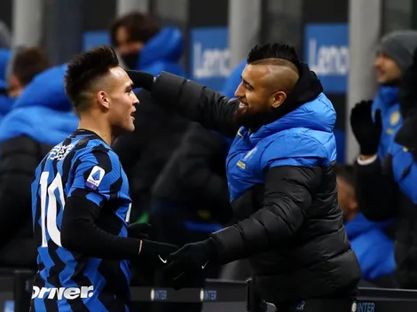 Vidal celebra con todo el gol de Lautaro tras mágica asistencia de Alexis