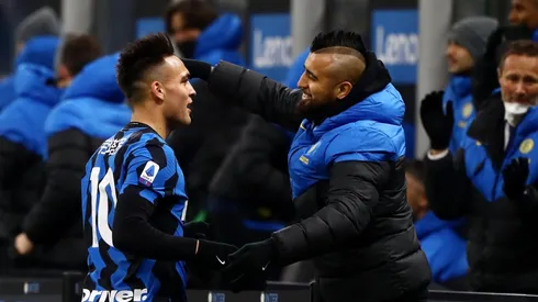 Arturo Vidal celebra el triunfo del Inter sobre Torino