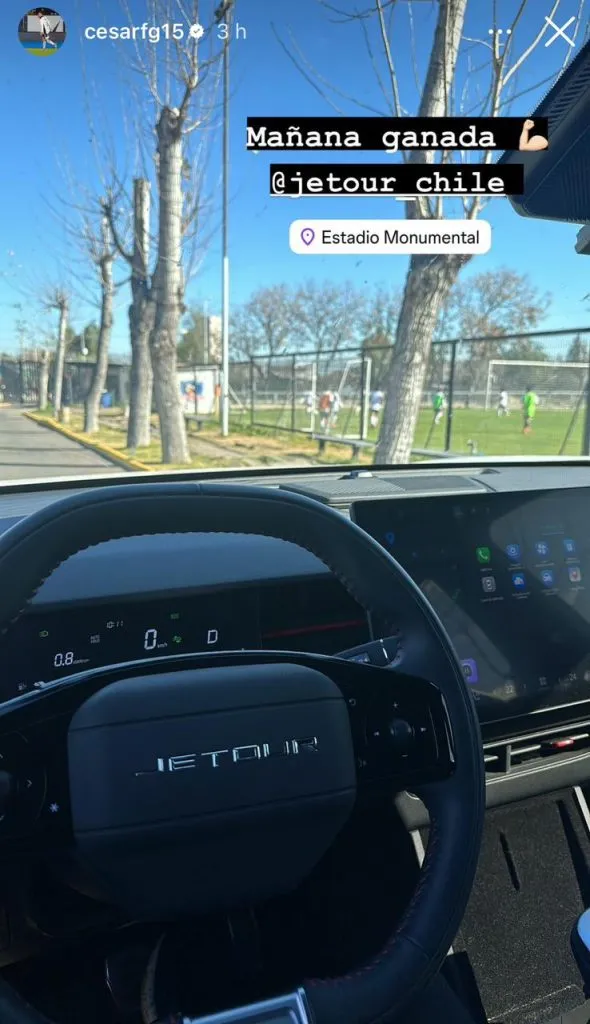 Captura de la historia de Instagram de César Fuentes.