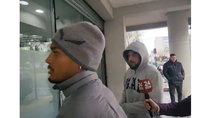 Jugadores de Colo Colo llegaron a la Fiscalía de O'Higgins. (Foto: Captura)